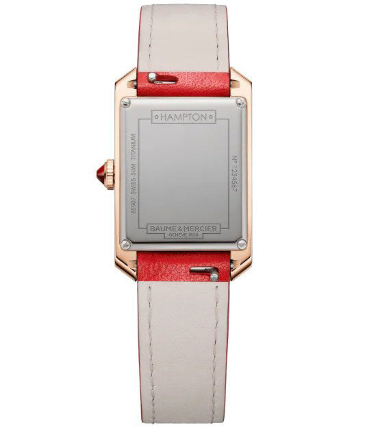 Analogue Watch - Baume Mercier Ladies Red Hampton Watch BM0A10628