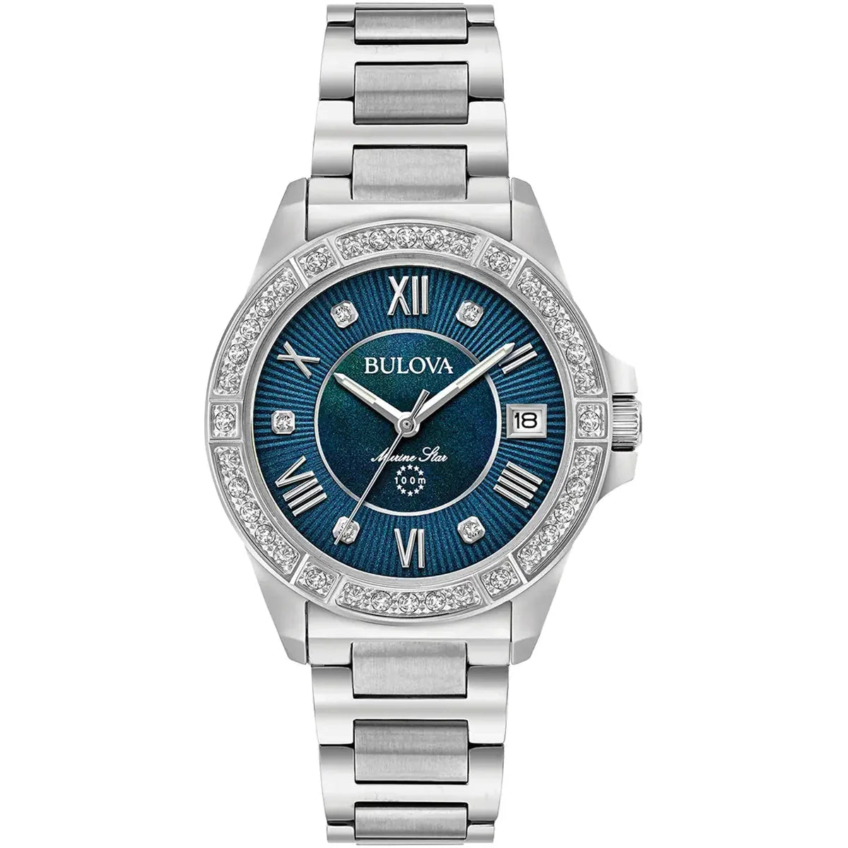 Bulova women's silver watches best sale