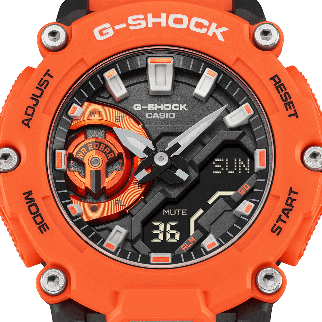 Analogue Watch - Casio G-Shock Men's Orange Watch GA-2200M-4AER