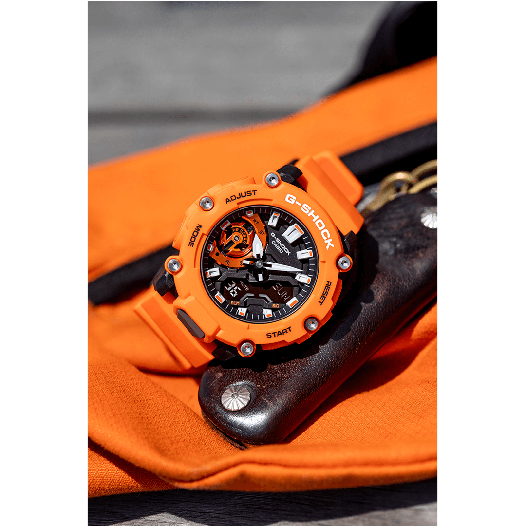 Analogue Watch - Casio G-Shock Men's Orange Watch GA-2200M-4AER