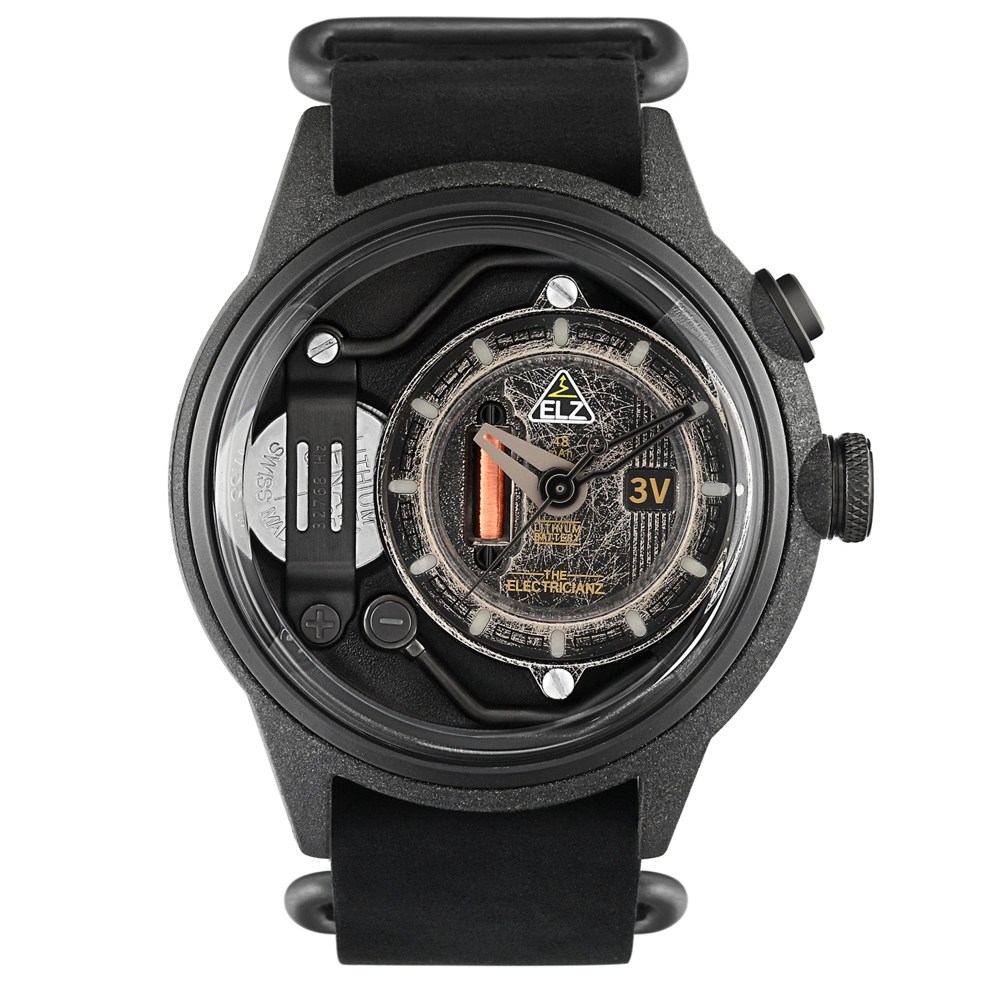 Analogue Watch - Electricianz Black Blackout Original Watch ZZ-A1C/03