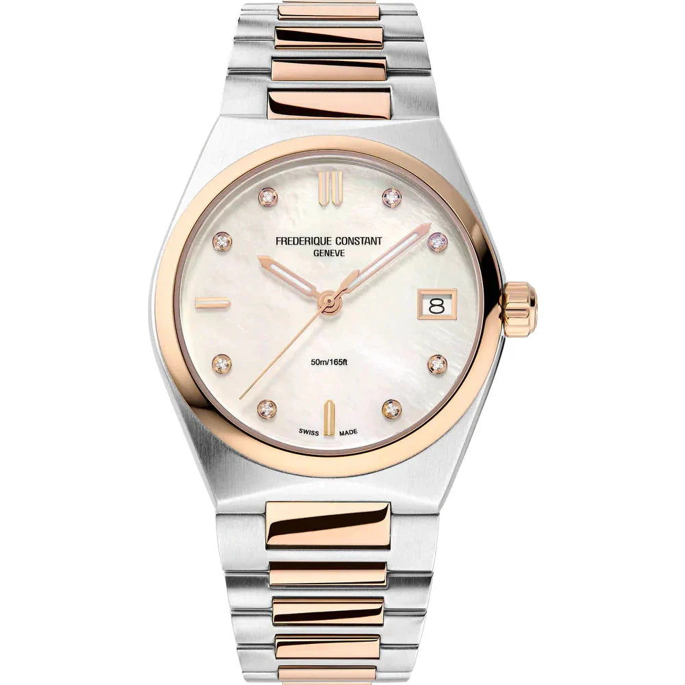 Analogue Watch - Frederique Constant Ladies Fc Highlife Quartz Two-Tone Watch FC-240MPWD2NH2B