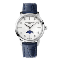 Thumbnail for Analogue Watch - Frederique Constant Ladies Fc Slimline Moonphase DC Blue Watch FC-206MPWD1S6