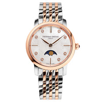 Thumbnail for Analogue Watch - Frederique Constant Ladies Fc Slimline Moonphase Two-Tone Watch FC-206MPWD1S2B