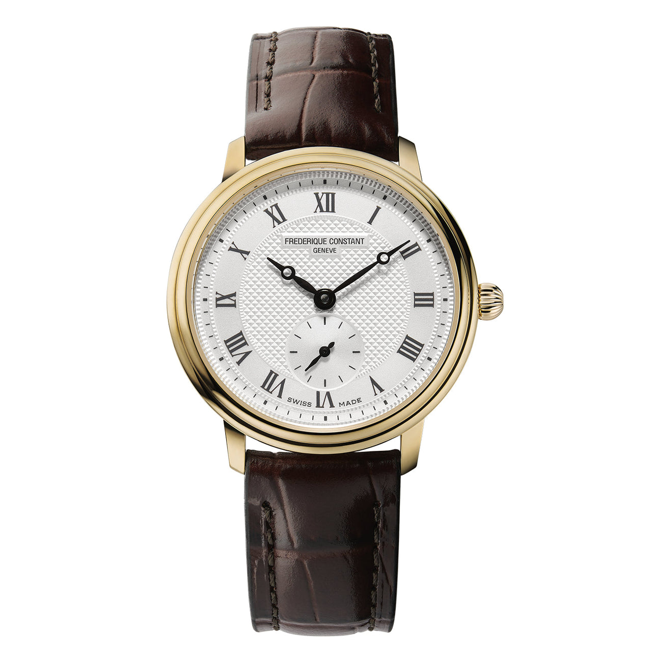 Analogue Watch - Frederique Constant Ladies Fc Slimline Small Seconds Brown Watch FC-235M1S5