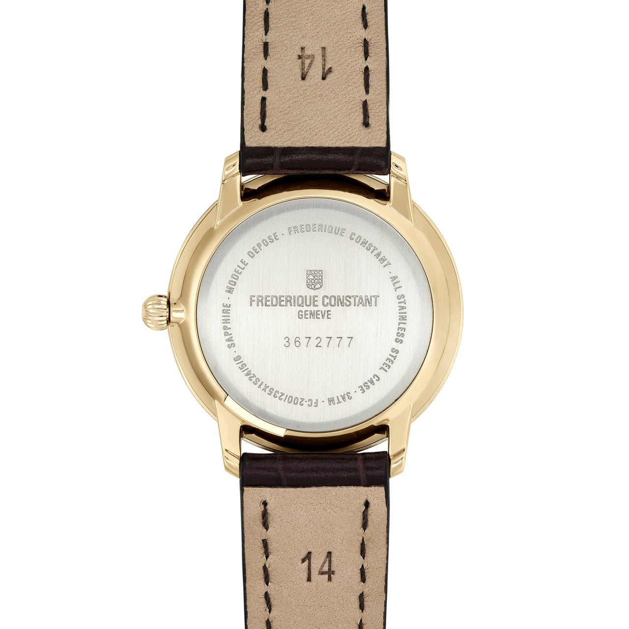 Analogue Watch - Frederique Constant Ladies Fc Slimline Small Seconds Brown Watch FC-235M1S5