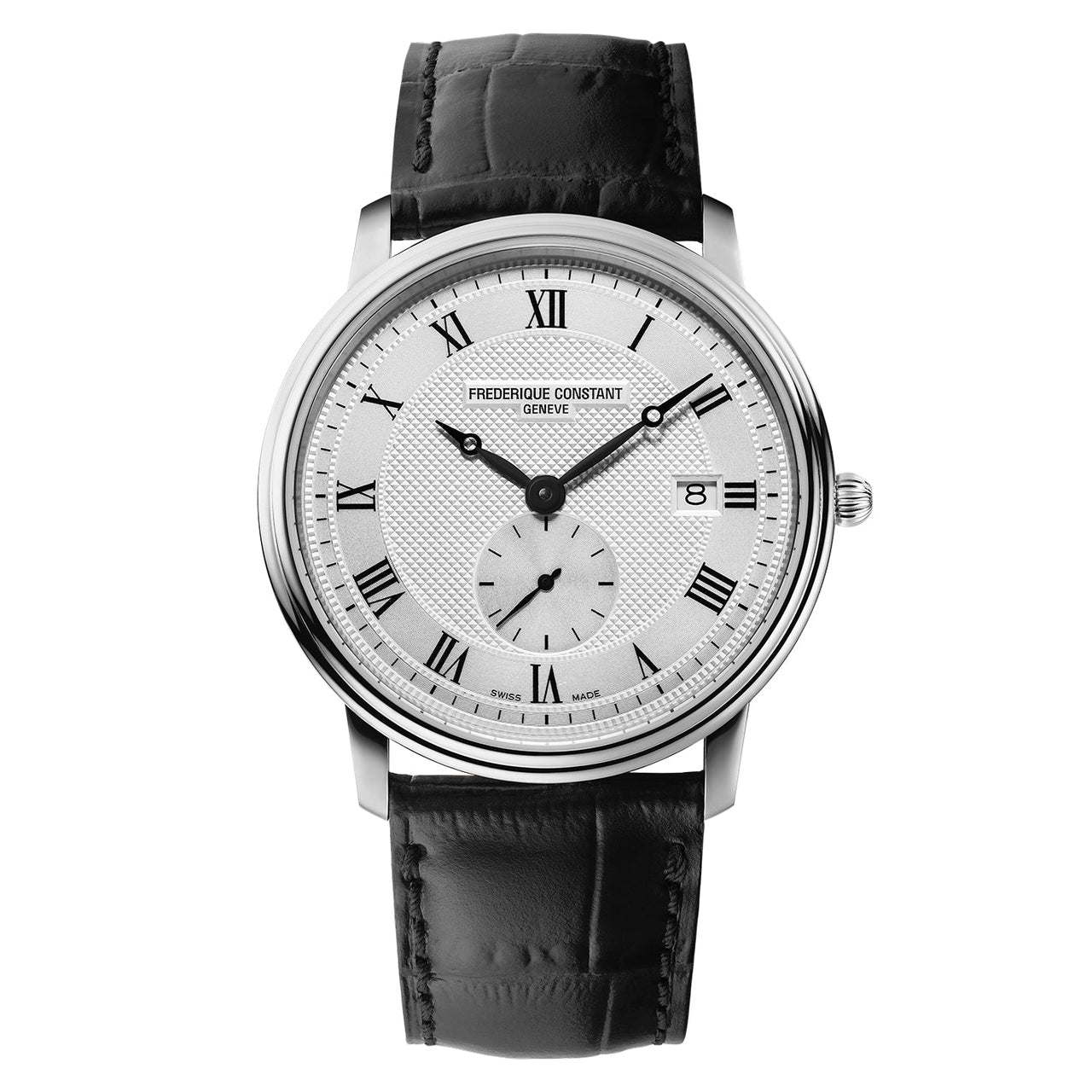 Analogue Watch - Frederique Constant Men's Fc Slimline Small Seconds Black Watch FC-245M5S6