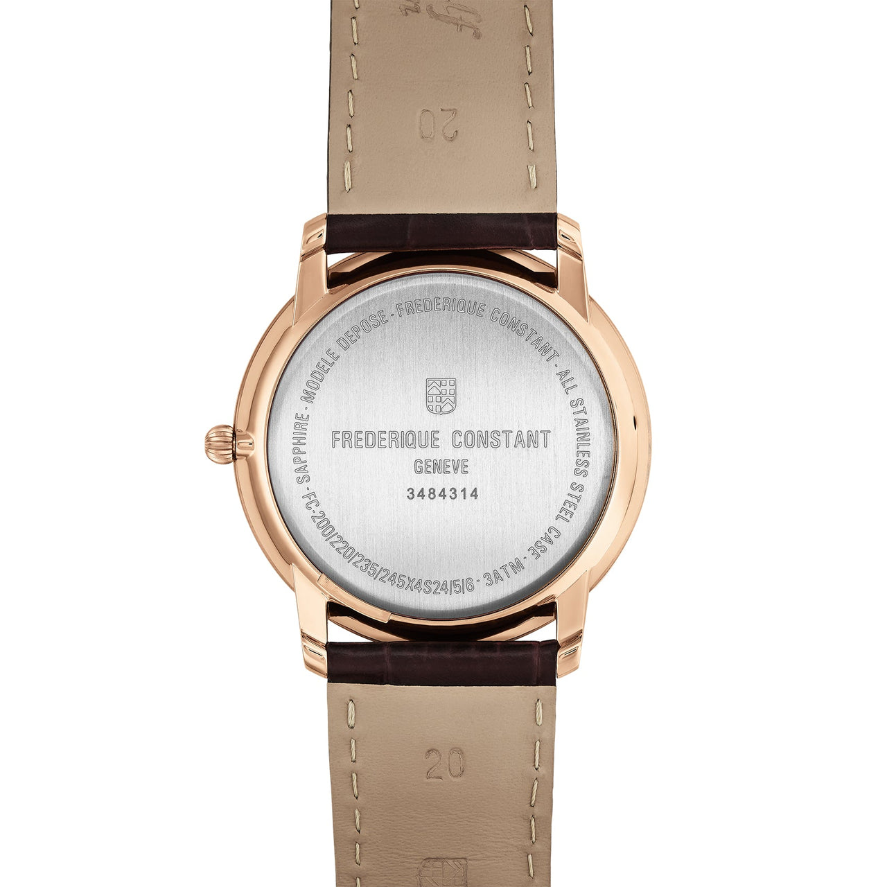 Analogue Watch - Frederique Constant Men's Fc Slimline Small Seconds Brown Watch FC-235M4S4