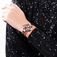 Thumbnail for Analogue Watch - Guess Crystal Clear Ladies Rose Gold Watch GW0470L3