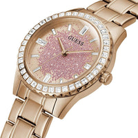 Thumbnail for Analogue Watch - Guess Glitter Burst Ladies Rose Gold Watch GW0405L3