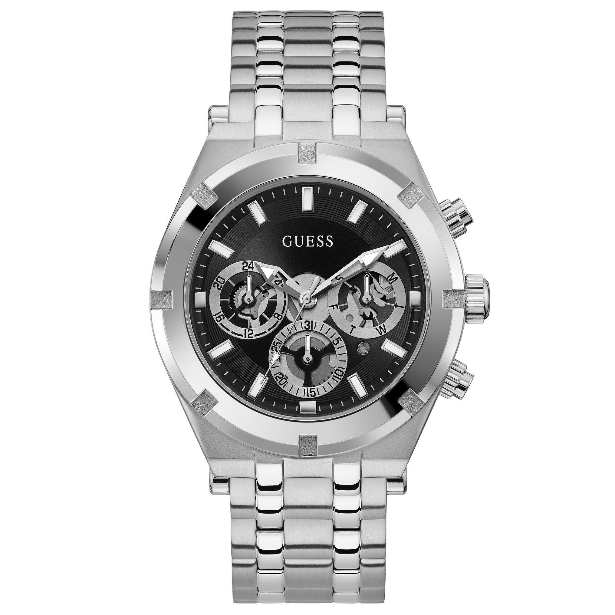 Analogue Watch - Guess GW0260G1 Men's Continental Silver Watch