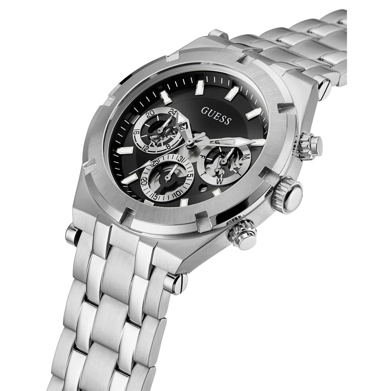 Analogue Watch - Guess GW0260G1 Men's Continental Silver Watch