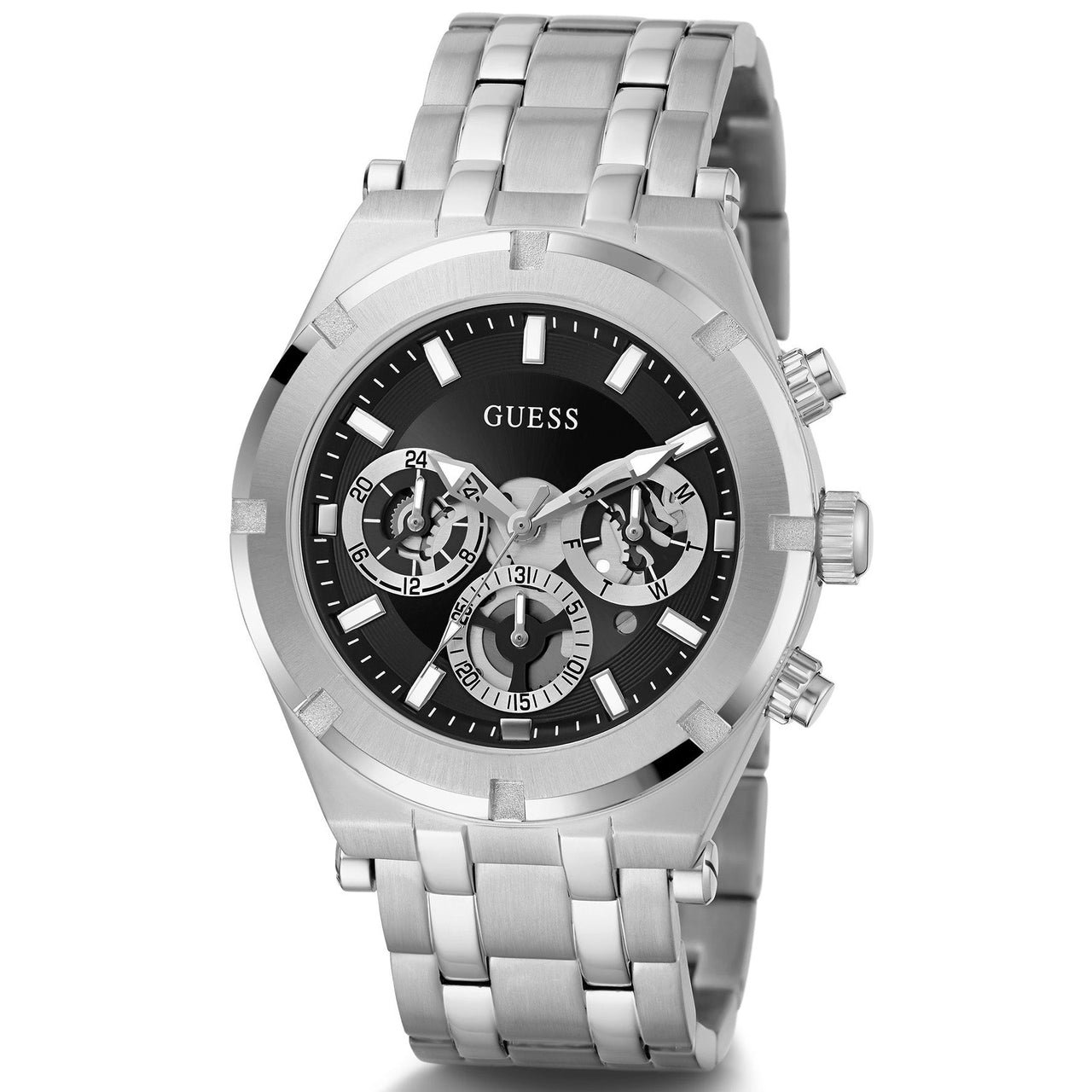 Analogue Watch - Guess GW0260G1 Men's Continental Silver Watch