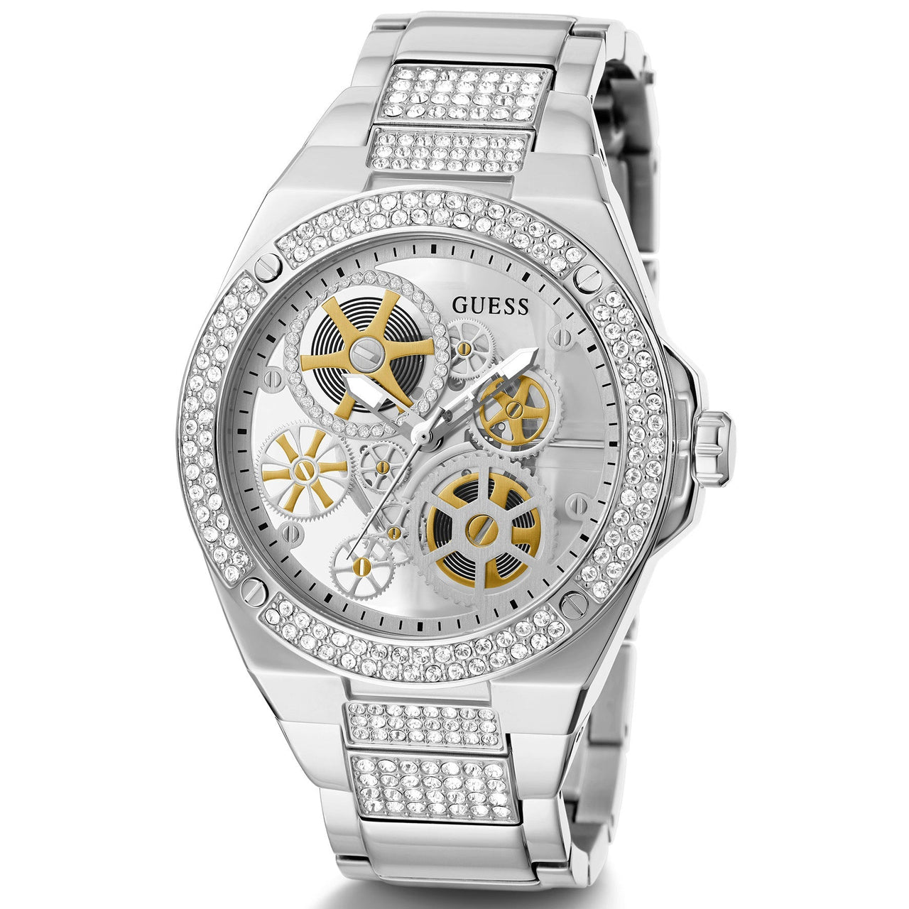 Analogue Watch - Guess GW0323G1 Men's Big Reveal Silver Watch