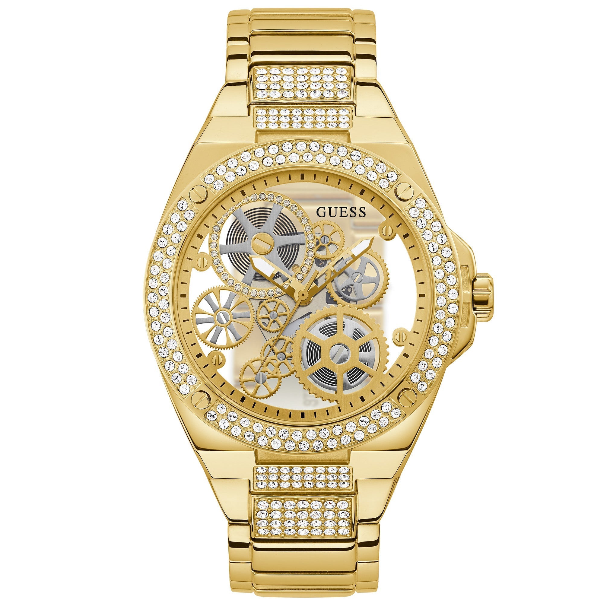 Analogue Watch - Guess GW0323G2 Men's Big Reveal Gold Watch