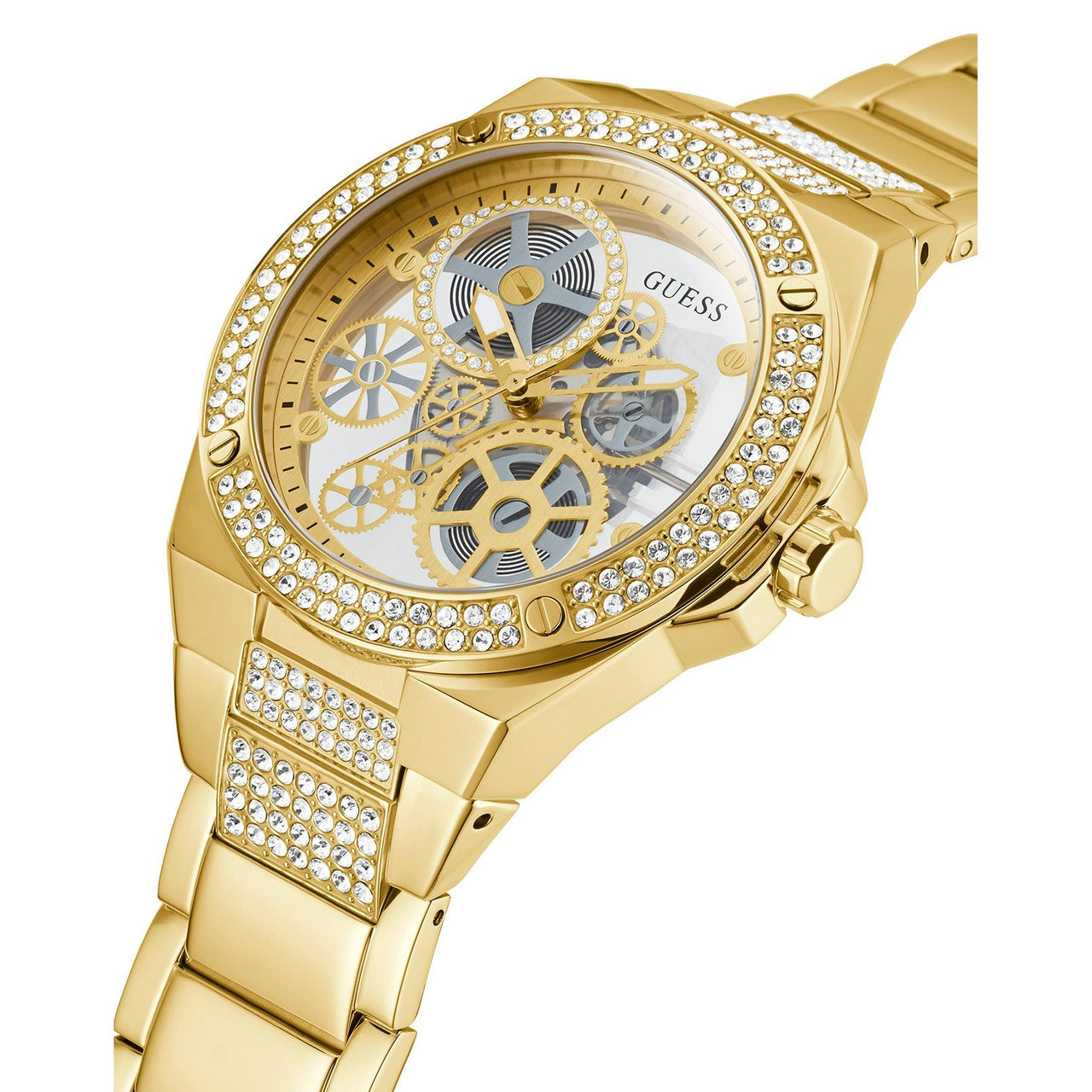 Analogue Watch - Guess GW0323G2 Men's Big Reveal Gold Watch