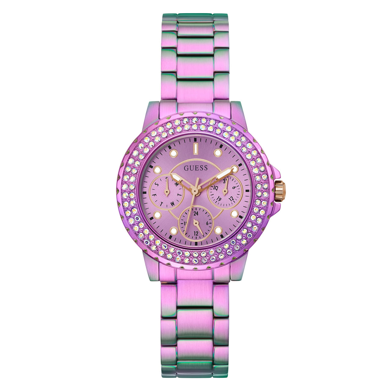 Analogue Watch - Guess GW0410L4 Ladies Crown Jewel Iridescent Watch