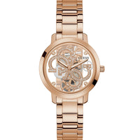 Thumbnail for Analogue Watch - Guess Quattro Clear Ladies Rose Gold Watch GW0300L3