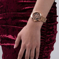 Thumbnail for Analogue Watch - Guess Quattro Clear Ladies Rose Gold Watch GW0300L3