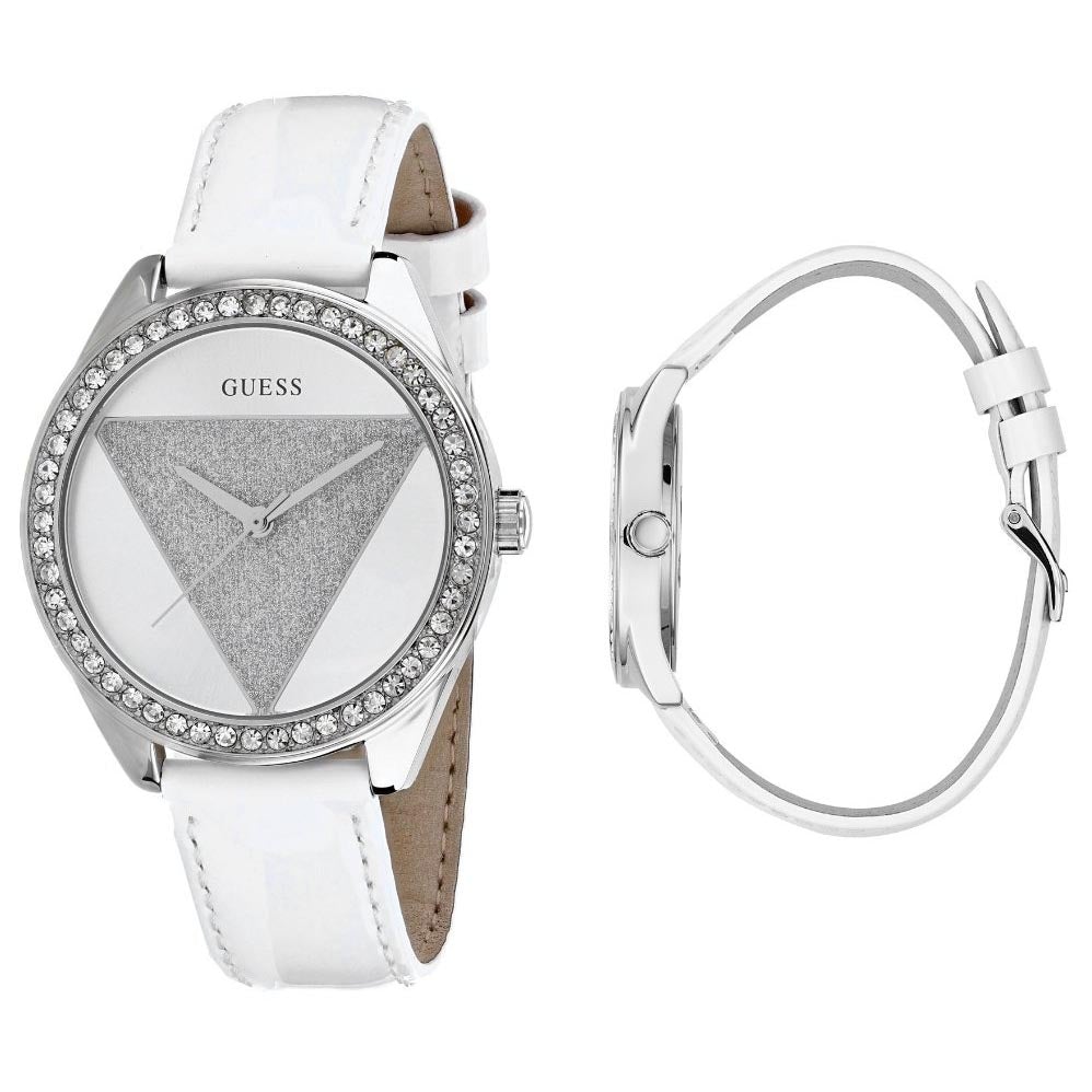 Analogue Watch - Guess W0884L2 Ladies White Tri- Glitz Watch