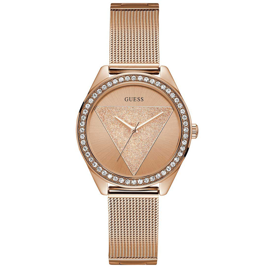 Analogue Watch - Guess W1142L4 Ladies Tri Glitz Rose Gold Watch