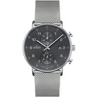 Thumbnail for Analogue Watch - Junghans Form C Chronoscope Men's Silver Watch 41/4877.44