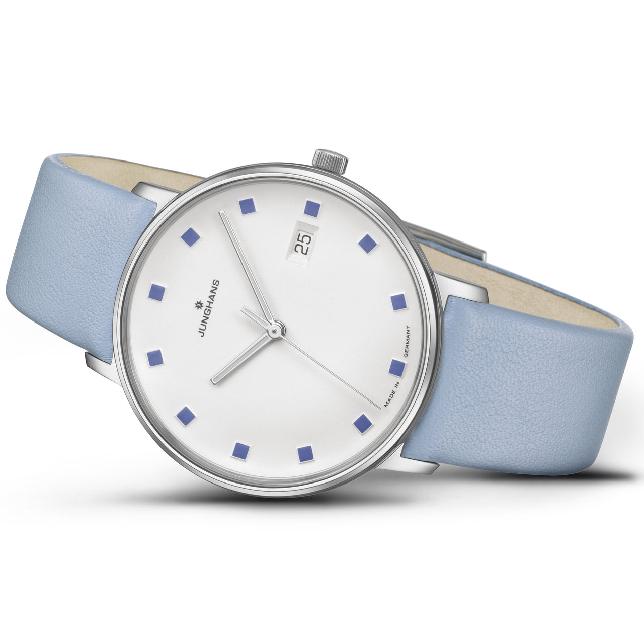 Analogue Watch - Junghans FORM Damen Ladies Blue Watch 47/4055.00