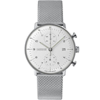 Thumbnail for Analogue Watch - Junghans Max Bill Chronoscope Men's Silver Watch 27/4003.46