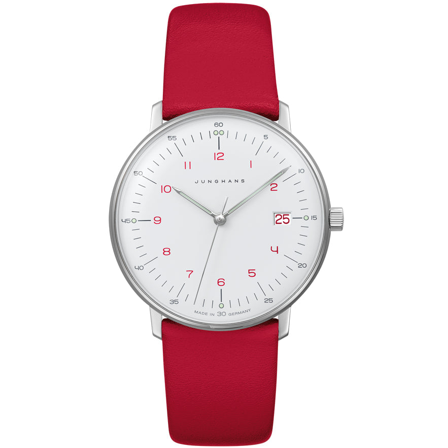 Junghans Max Bill Lady Ladies Red Watch 47 4541.02 from Watches and Crystals Watches Crystals