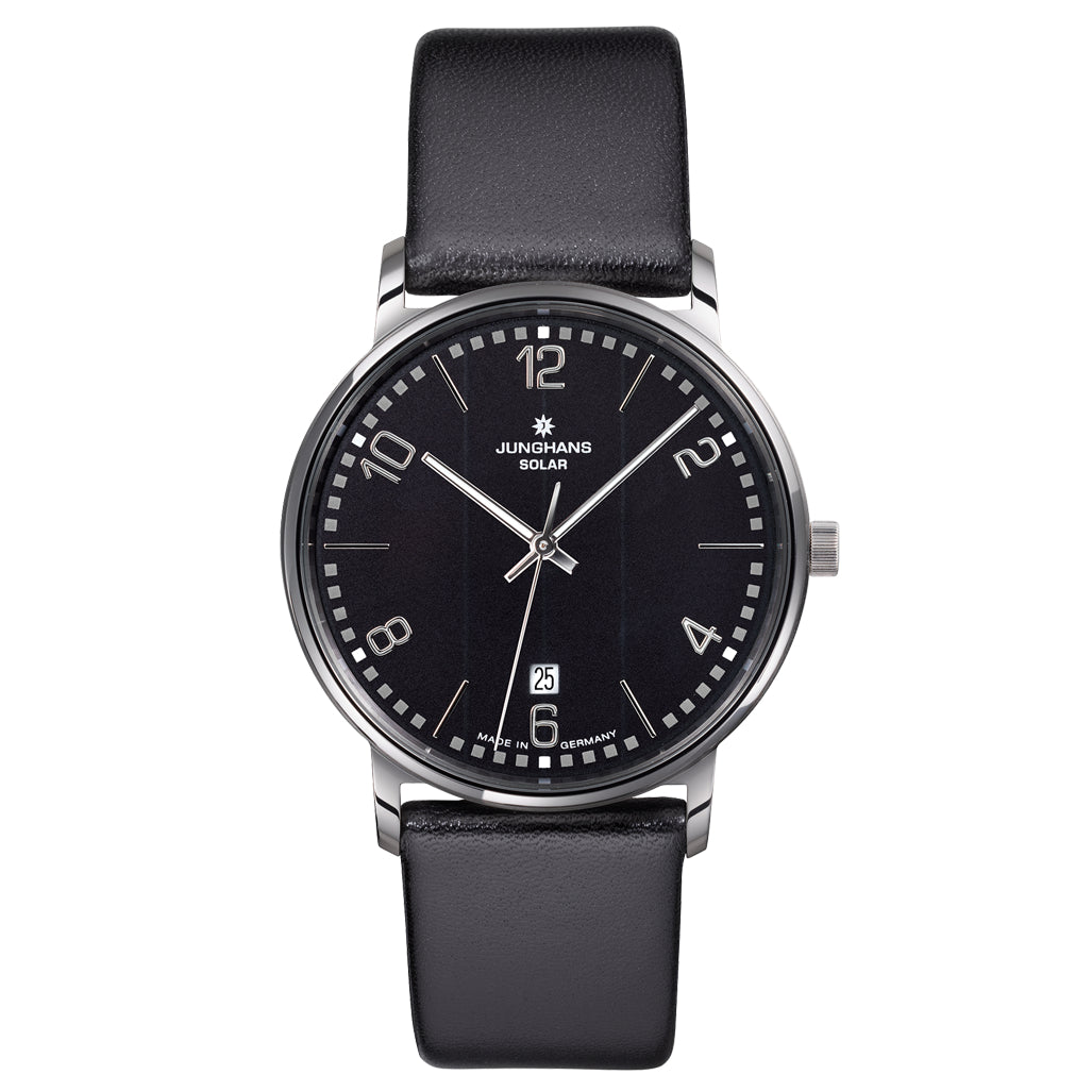 Analogue Watch - Junghans Milano Solar Men's Black Watch 14/4062.00