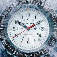 Thumbnail for Analogue Watch - Marathon Arctic Edition Large Diver's Quartz (TSAR) - 41mm White Dial No Government Markings Stainless Steel WW194007BRACE-WD