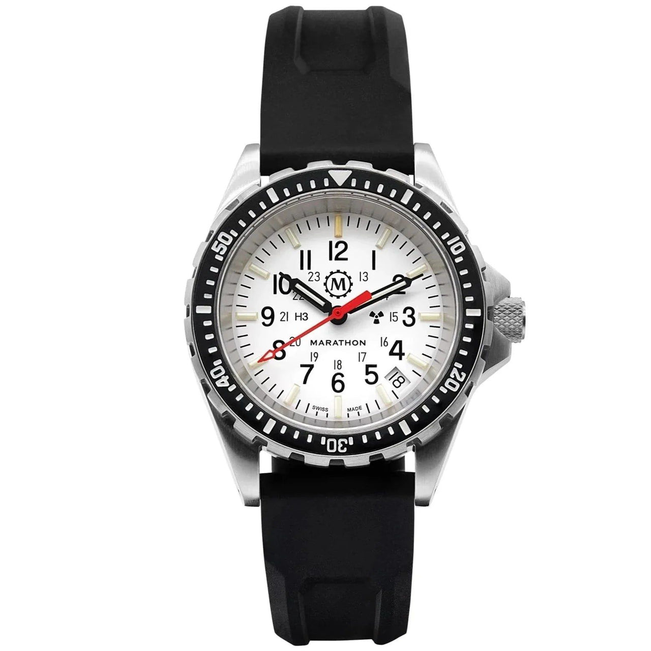 Analogue Watch - Marathon Arctic Edition Medium Diver's Quartz (MSAR Quartz) - 36mm White Dial No Government Markings Stainless Steel WW194027-WD