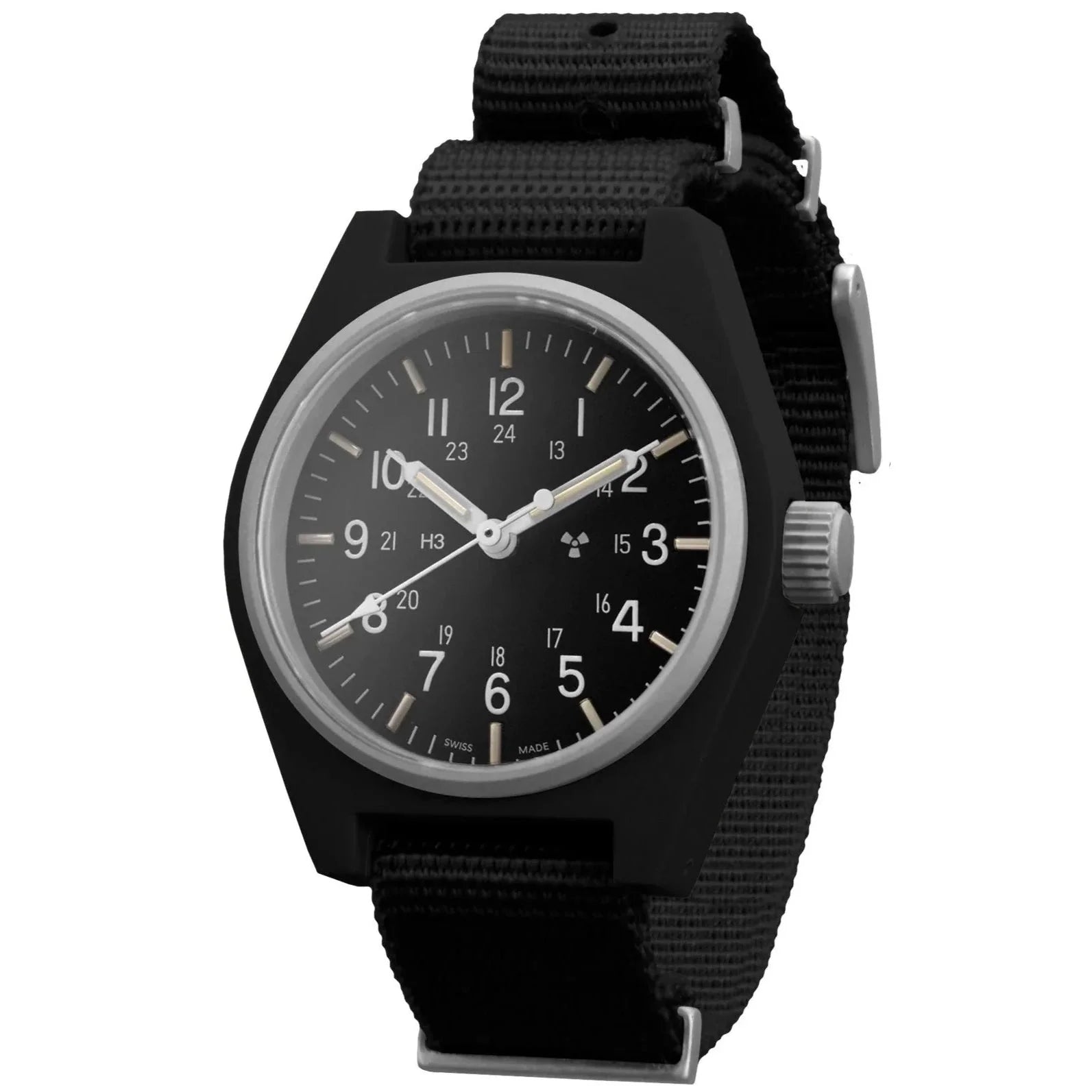 Analogue Watch - Marathon General Purpose Quartz (GPQ) - 34mm No Government Markings Black WW194004-BK-NGM