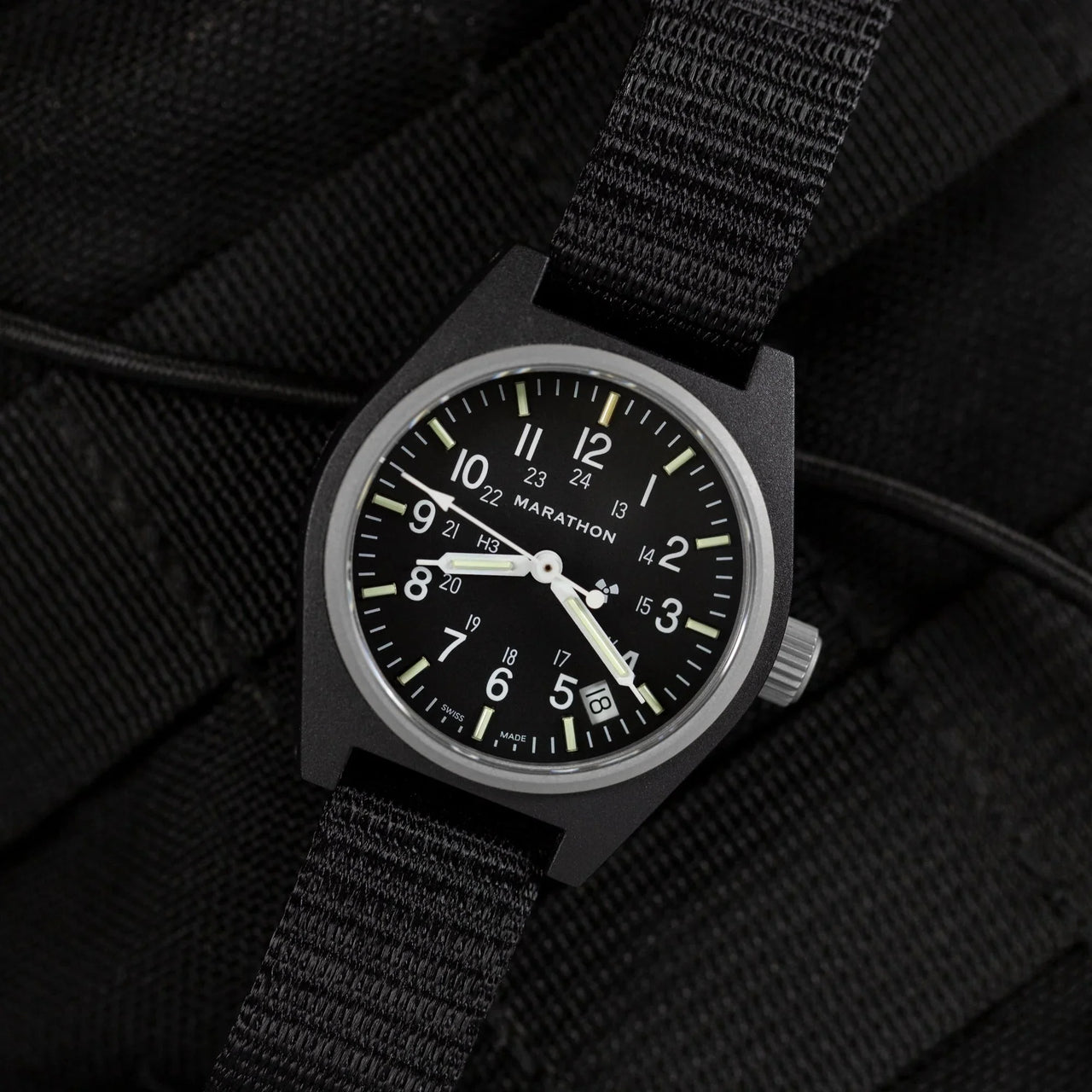 Analogue Watch - Marathon General Purpose Quartz With Date (GPQ) - 34mm No Government Markings Black WW194015-BK-NGM