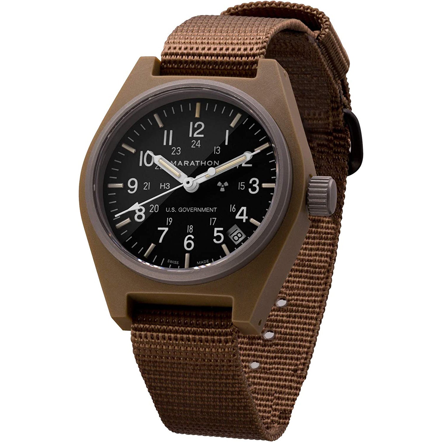 Analogue Watch - Marathon General Purpose Quartz With Date (GPQ) - 34mm US Government Marked Desert Tan WW194015DT