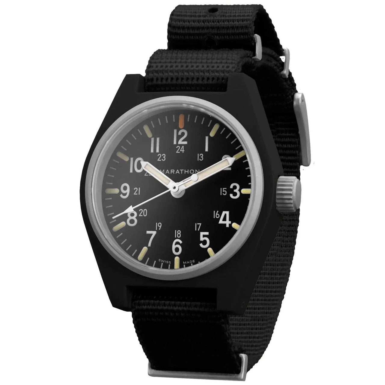 Analogue Watch - Marathon General Purpose Quartz With MaraGlo (GPQ) - 34mm No Government Markings Black WW194009-BK-NGM