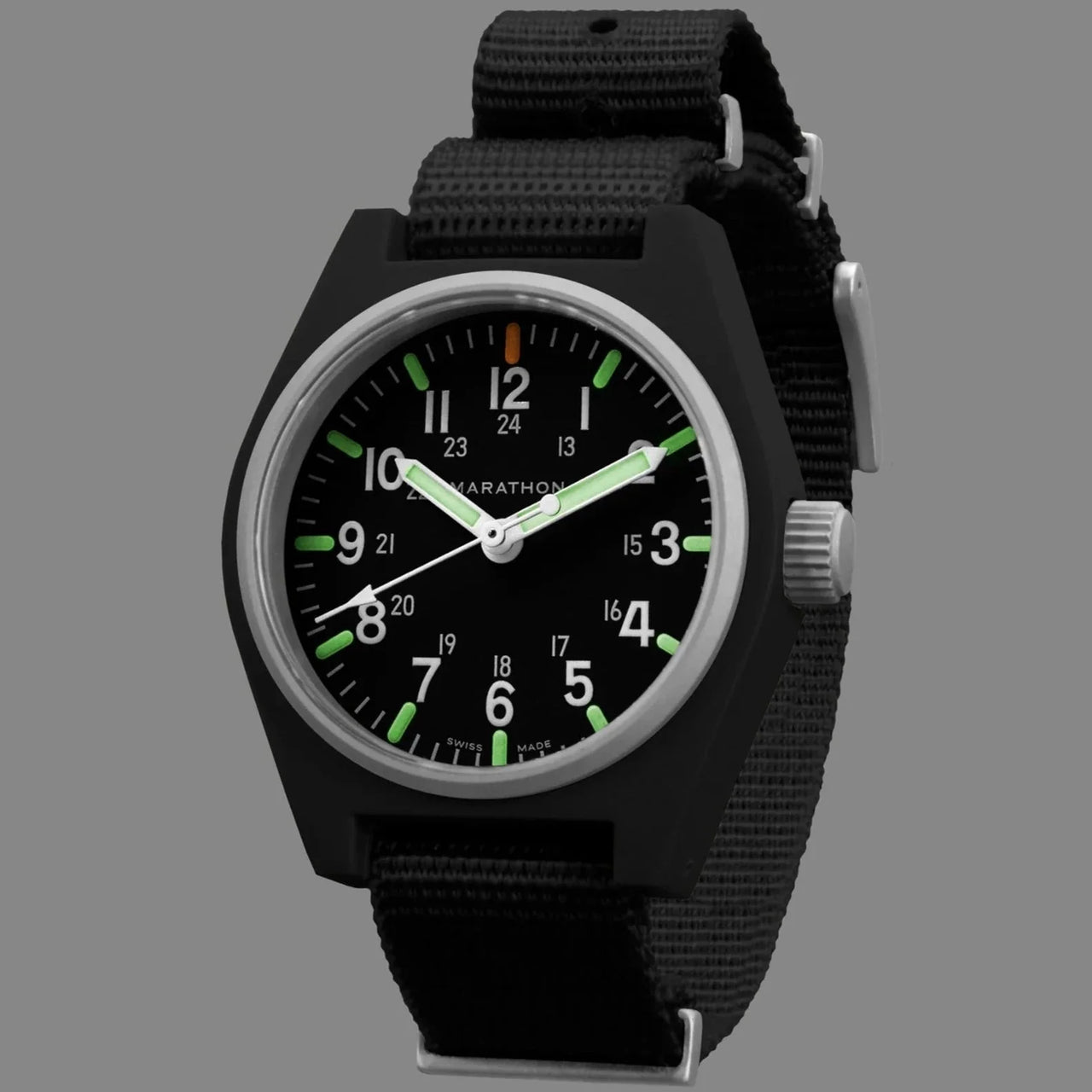 Analogue Watch - Marathon General Purpose Quartz With MaraGlo (GPQ) - 34mm No Government Markings Black WW194009-BK-NGM