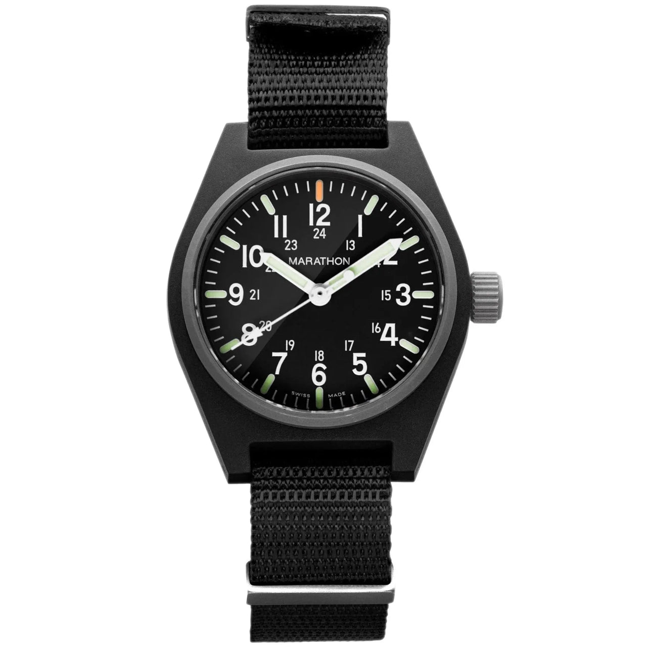 Analogue Watch - Marathon General Purpose Quartz With MaraGlo (GPQ) - 34mm No Government Markings Black WW194009-BK-NGM