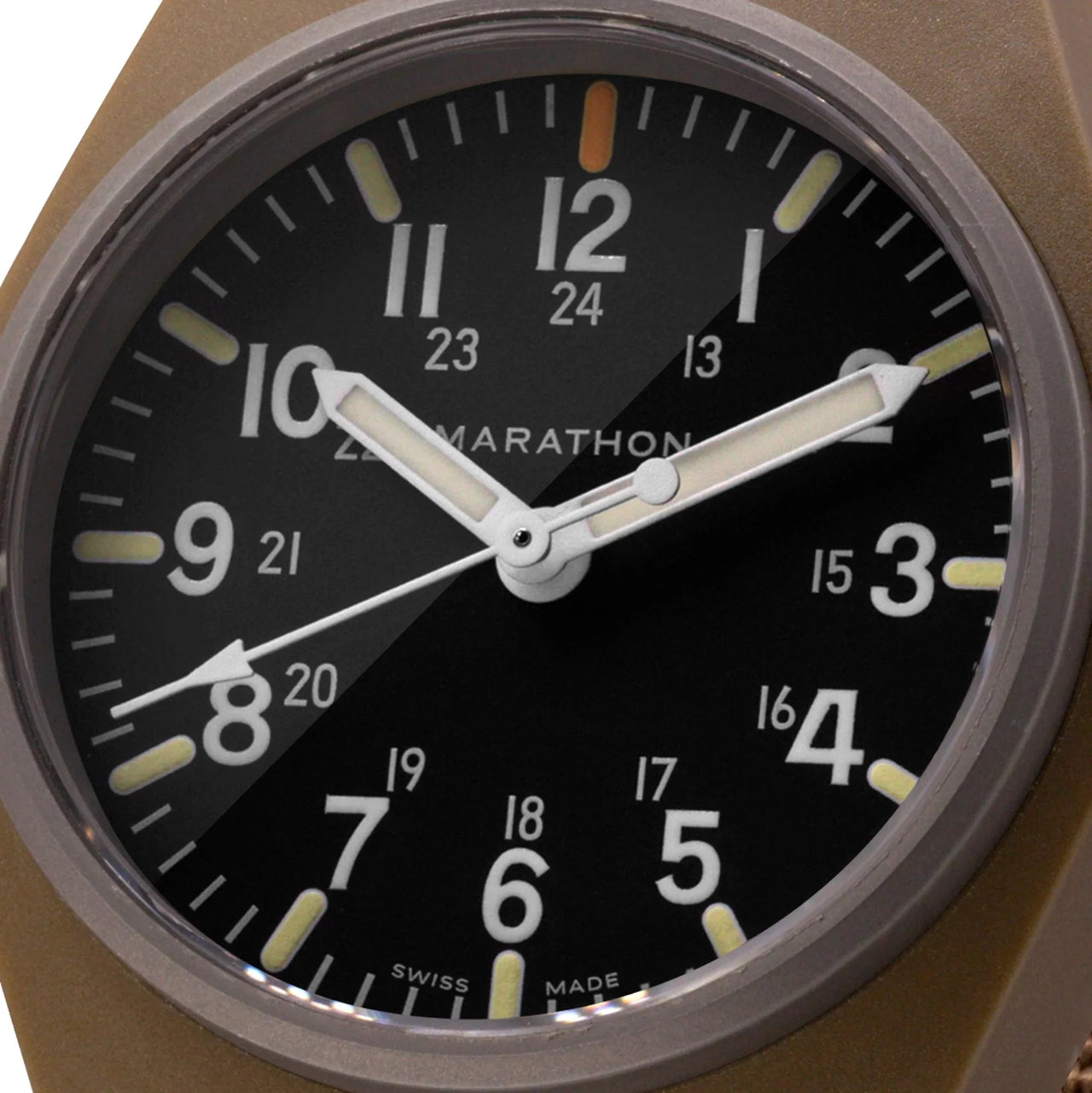 Analogue Watch - Marathon General Purpose Quartz With MaraGlo (GPQ) - 34mm No Government Markings Desert Tan WW194009-DT-NGM