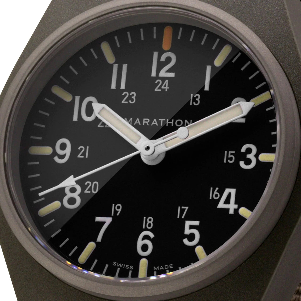 Analogue Watch - Marathon General Purpose Quartz With MaraGlo (GPQ) - 34mm No Government Markings Sage Green WW194009-SG-NGM