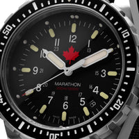 Thumbnail for Analogue Watch - Marathon Jumbo Diver's Quartz (JSAR) - 46mm Maple Leaf Dial Limited Edition Stainless Steel WW194018BRACE-MPL