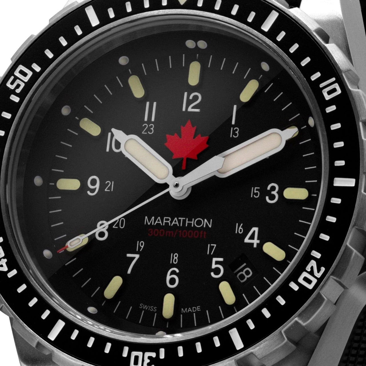 Marathon Jumbo Diver's Quartz (JSAR) - 46mm Maple Leaf dial Limited Edition Stainless Steel WW194018MPL