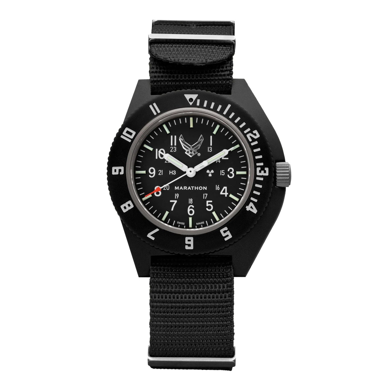 Analogue Watch - Marathon Official USAF™ Pilot's Navigator - 41mm US Air Force Marked Ballistic Nylon Black WW194001BK-USAF