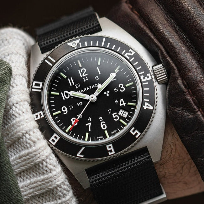 Analogue Watch - Marathon SSNAV-D Steel Navigator With Date - 41mm - No Government Markings Defstan Nylon WW194013GG-0103