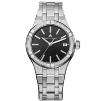 Thumbnail for Analogue Watch - Maurice Lacroix Ladies Black Diamond Aikon Watch AI1106-SS002-350-1