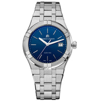 Thumbnail for Analogue Watch - Maurice Lacroix Men's Blue Aikon Quartz Watch AI1108-SS002-430-1