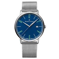 Thumbnail for Analogue Watch - Maurice Lacroix Men's Blue Eliros Date Quartz  Watch EL1118-SS00E-420-C