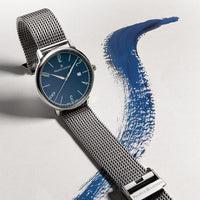 Thumbnail for Analogue Watch - Maurice Lacroix Men's Blue Eliros Date Quartz  Watch EL1118-SS00E-420-C