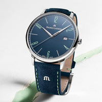 Thumbnail for Analogue Watch - Maurice Lacroix Men's Blue Eliros Date Quartz  Watch EL1118-SS00E-420-C