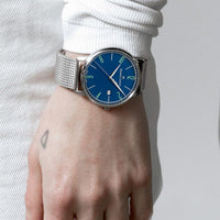 Thumbnail for Analogue Watch - Maurice Lacroix Men's Blue Eliros Date Quartz  Watch EL1118-SS00E-420-C